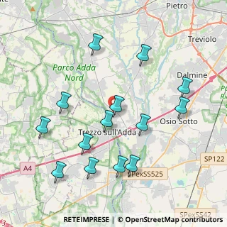 Mappa Via delle Ortensie, 24042 Capriate San Gervasio BG, Italia (4.24429)