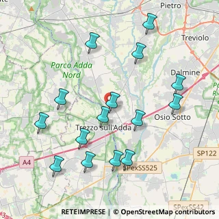 Mappa Capriate S.G. - via Bergamo, 24042 Capriate San Gervasio BG, Italia (4.39067)