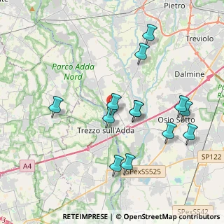 Mappa Via delle Ortensie, 24042 Capriate San Gervasio BG, Italia (3.92154)