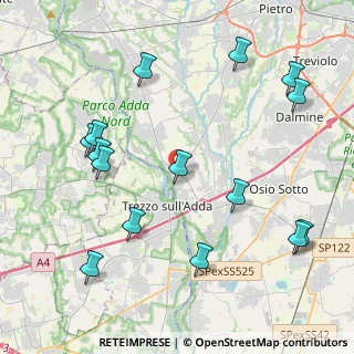 Mappa Capriate S.G. - via Bergamo, 24042 Capriate San Gervasio BG, Italia (4.87867)
