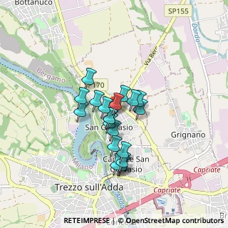 Mappa Capriate S.G. - via Bergamo, 24042 Capriate San Gervasio BG, Italia (0.6035)