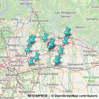 Mappa Via delle Ortensie, 24042 Capriate San Gervasio BG, Italia (10.32733)