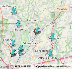 Mappa Via G. Rossini, 20862 Arcore MB, Italia (5.33917)