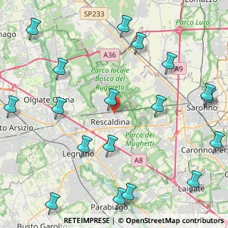 Mappa Via Tintoretto, 20027 Rescaldina MI, Italia (5.84833)