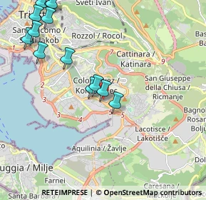 Mappa Via dei Gravisi, 34148 Trieste TS, Italia (2.47)