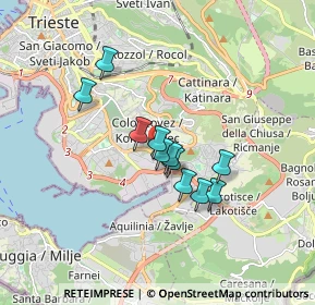 Mappa Via dei Gravisi, 34148 Trieste TS, Italia (1.24)