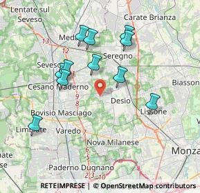 Mappa Via Dolomiti, 20832 Desio MB, Italia (3.53455)