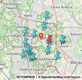 Mappa Via Dolomiti, 20832 Desio MB, Italia (3.39625)