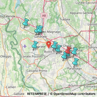 Mappa Via Don Mario Belloli, 21052 Busto Arsizio VA, Italia (6.86818)