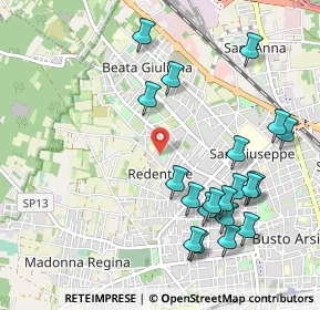 Mappa Via Don Mario Belloli, 21052 Busto Arsizio VA, Italia (1.124)