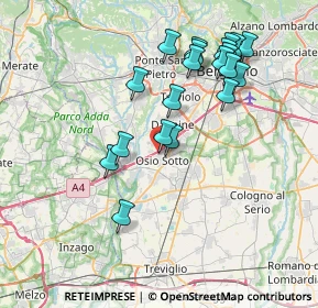 Mappa Via Francesco Petrarca, 24046 Osio Sotto BG, Italia (7.429)
