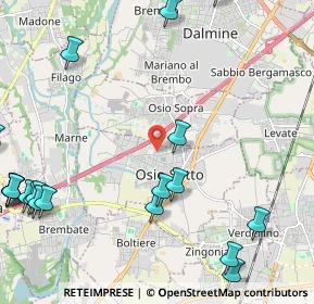 Mappa Via Francesco Petrarca, 24046 Osio Sotto BG, Italia (3.129)