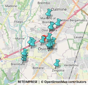 Mappa Via Francesco Petrarca, 24046 Osio Sotto BG, Italia (1.38438)