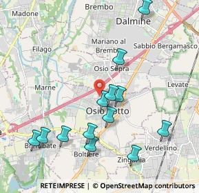 Mappa Via Francesco Petrarca, 24046 Osio Sotto BG, Italia (2.08385)