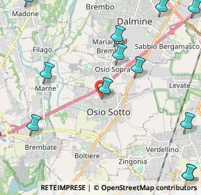 Mappa Via Francesco Petrarca, 24046 Osio Sotto BG, Italia (3.00833)