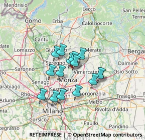 Mappa Via Molino Sesto Giovane, 20852 Villasanta MB, Italia (9.68)