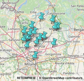 Mappa Via Molino Sesto Giovane, 20852 Villasanta MB, Italia (10.63833)