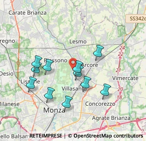 Mappa Via Molino Sesto Giovane, 20852 Villasanta MB, Italia (3.36455)