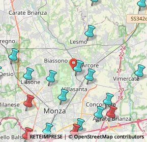 Mappa Via Molino Sesto Giovane, 20852 Villasanta MB, Italia (6.0085)