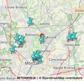 Mappa Via Molino Sesto Giovane, 20852 Villasanta MB, Italia (4.24167)