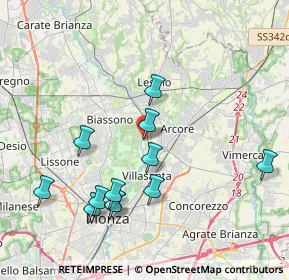 Mappa Via Molino Sesto Giovane, 20852 Villasanta MB, Italia (4.01833)