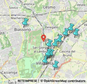 Mappa Via Molino Sesto Giovane, 20852 Villasanta MB, Italia (1.815)