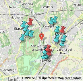 Mappa Via Molino Sesto Giovane, 20852 Villasanta MB, Italia (1.641)
