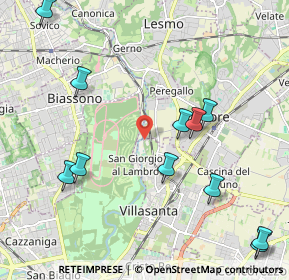 Mappa Via Molino Sesto Giovane, 20852 Villasanta MB, Italia (2.47182)