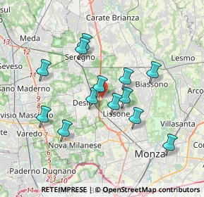 Mappa Piazza Giotto, 20832 Desio MB, Italia (3.21615)