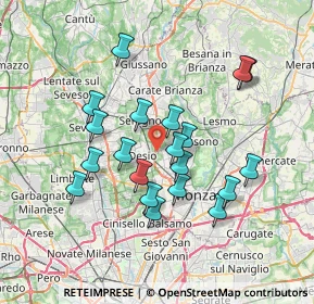 Mappa Piazza Giotto, 20832 Desio MB, Italia (6.455)