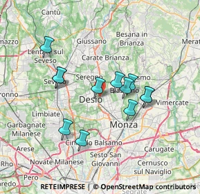 Mappa Piazza Giotto, 20832 Desio MB, Italia (6.07417)