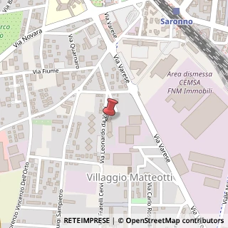 Mappa Via Leonardo Da Vinci, 14, 21047 Saronno, Varese (Lombardia)