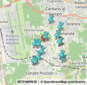 Mappa Via Gorizia, 21010 Ferno VA, Italia (1.515)
