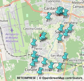 Mappa Via Gorizia, 21010 Ferno VA, Italia (2.197)