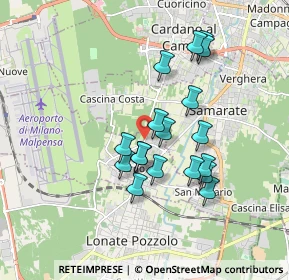Mappa Via Gorizia, 21010 Ferno VA, Italia (1.525)