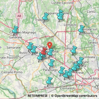Mappa Via D. Chiesa, 20027 Rescaldina MI, Italia (9.118)