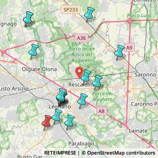 Mappa Via D. Chiesa, 20027 Rescaldina MI, Italia (4.69063)