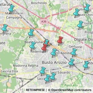 Mappa Via dei Sassi, 21052 Busto Arsizio VA, Italia (2.70882)