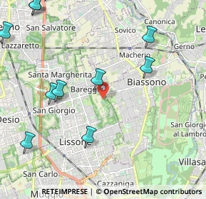 Mappa Via Vittorio Bottego, 20831 Lissone MB, Italia (2.80727)