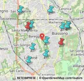 Mappa Via Vittorio Bottego, 20831 Lissone MB, Italia (1.97333)