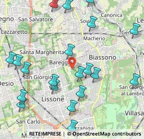 Mappa Via Vittorio Bottego, 20831 Lissone MB, Italia (2.4915)