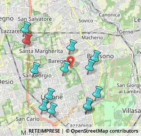 Mappa Via Vittorio Bottego, 20831 Lissone MB, Italia (2.12231)