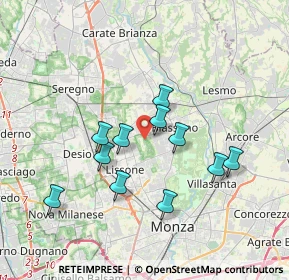 Mappa Via Vittorio Bottego, 20831 Lissone MB, Italia (3.18091)