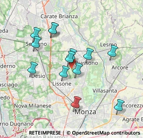Mappa Via Vittorio Bottego, 20831 Lissone MB, Italia (3.35615)
