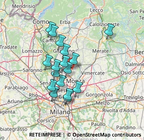 Mappa Via Vittorio Bottego, 20831 Lissone MB, Italia (11.19118)