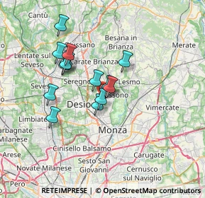 Mappa Via Vittorio Bottego, 20831 Lissone MB, Italia (5.63357)