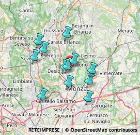 Mappa Via Vittorio Bottego, 20831 Lissone MB, Italia (5.7975)