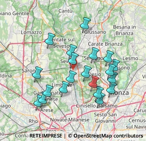 Mappa Via Giovan Battista Perego, 20031 Cesano Maderno MB, Italia (6.984)