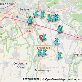 Mappa Via Papa Giovanni, 24050 Cavernago BG, Italia (3.91571)