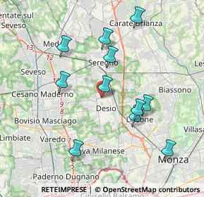 Mappa Via E. Fermi, 20033 Desio MB, Italia (3.74455)